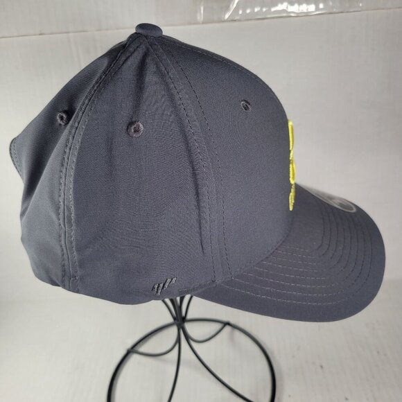 Cuater Grey Flexfit 110 Yellow Embroidered Adjustable Golf Baseball Hat - Picture 2 of 5